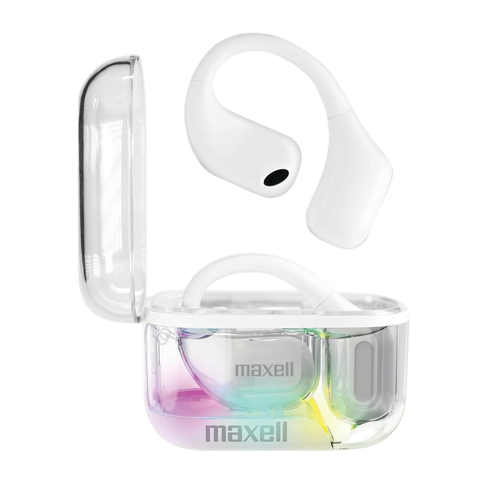 Maxell OWS Pro Bluetooth Open Earhooks for Active Listeners with Up to 18 Hours Playtime in Case