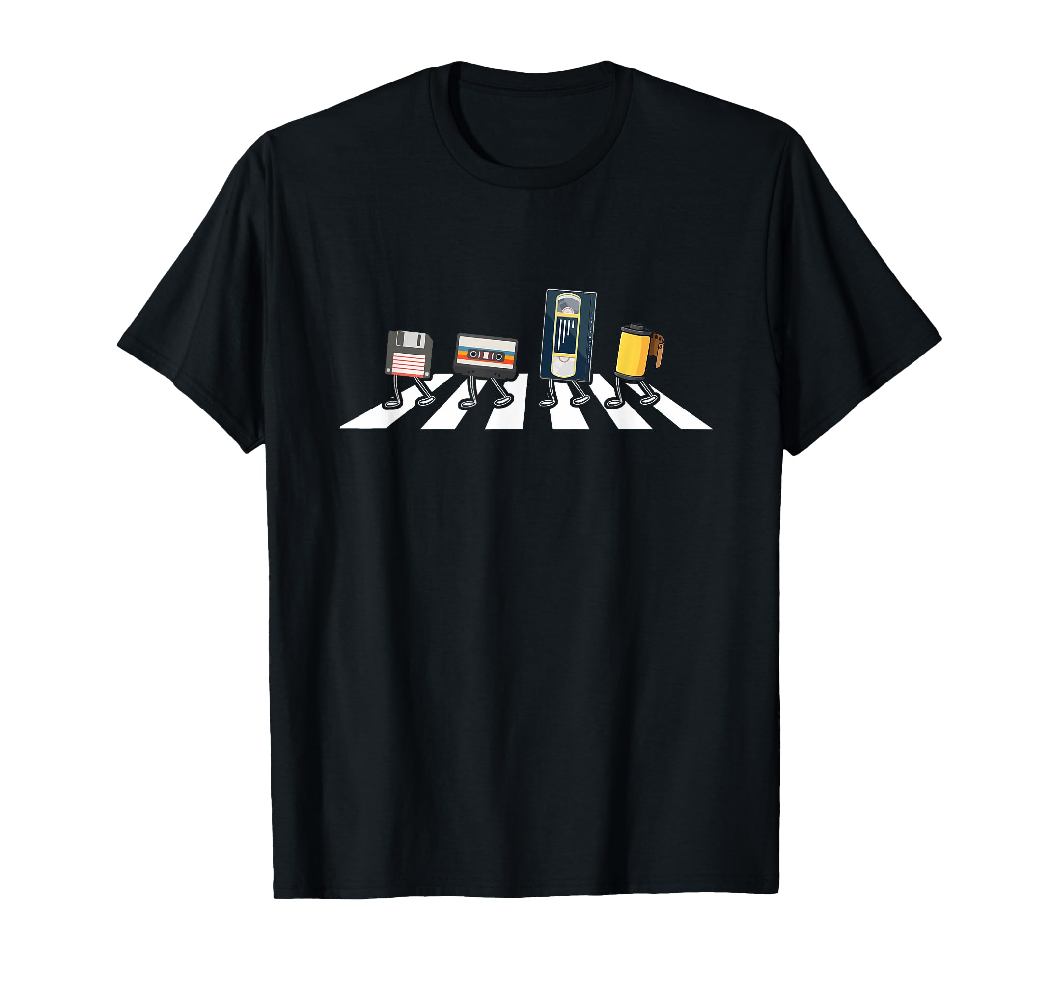 DressedForDuty VHS Cassette Tape Lovin' T-Shirt - Retro Vintage Floppy Disc Funny Shirts for Tape Lovers