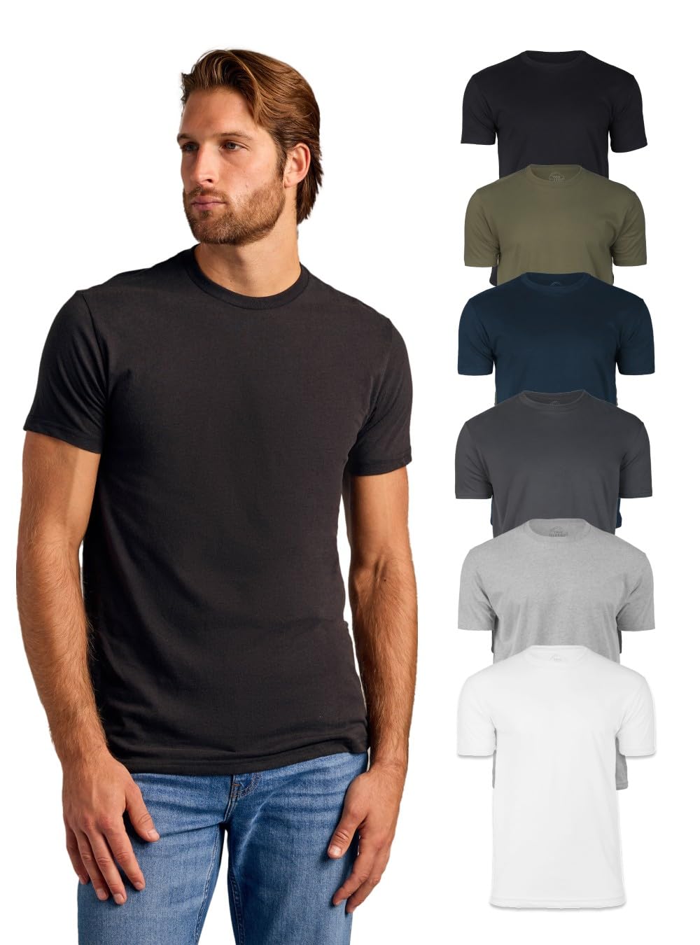 True Classic Mens Short Sleeve T-Shirts for Men - Casual WearComfortable Cotton Plain Crew Neck T-Shirt