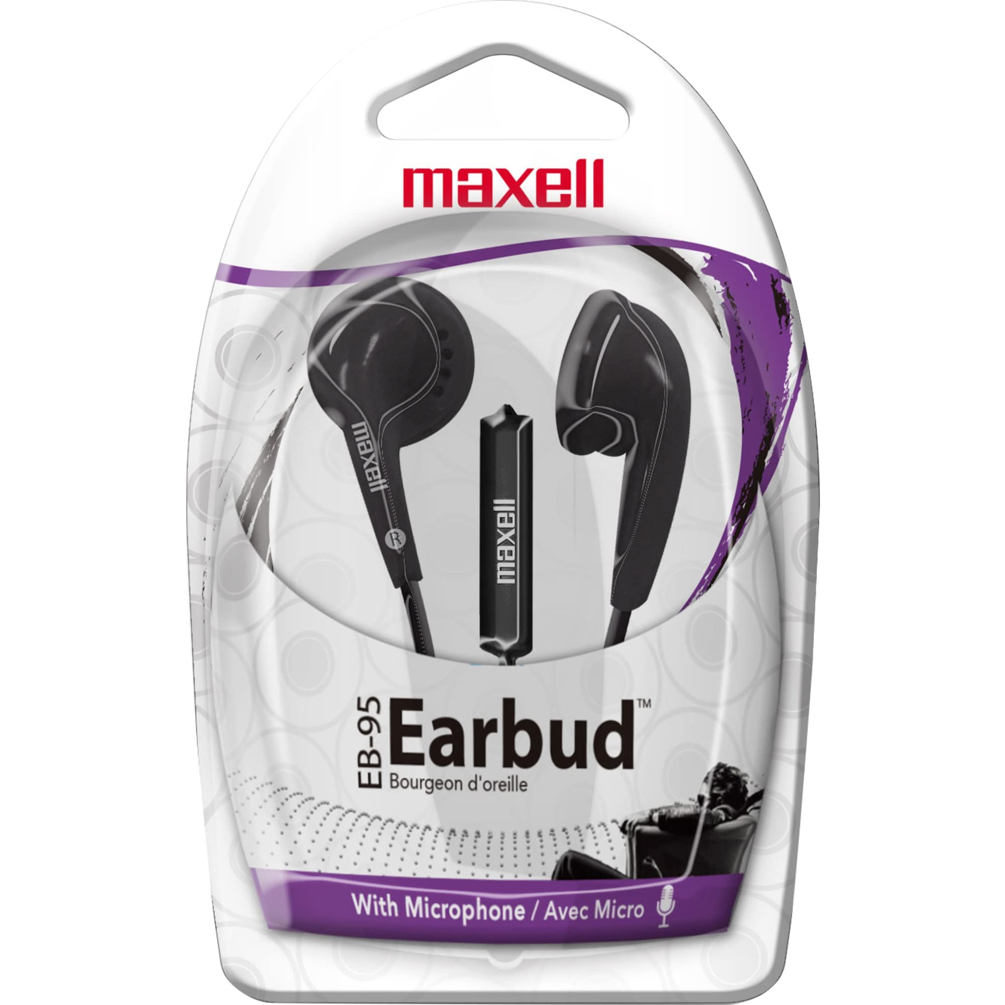 Maxell 199846 Wired Earbuds for iOS, Smartphones, MP3 & Gaming - Black
| Maxell 199846 Lightweight On-Ear Earbuds - Dyn