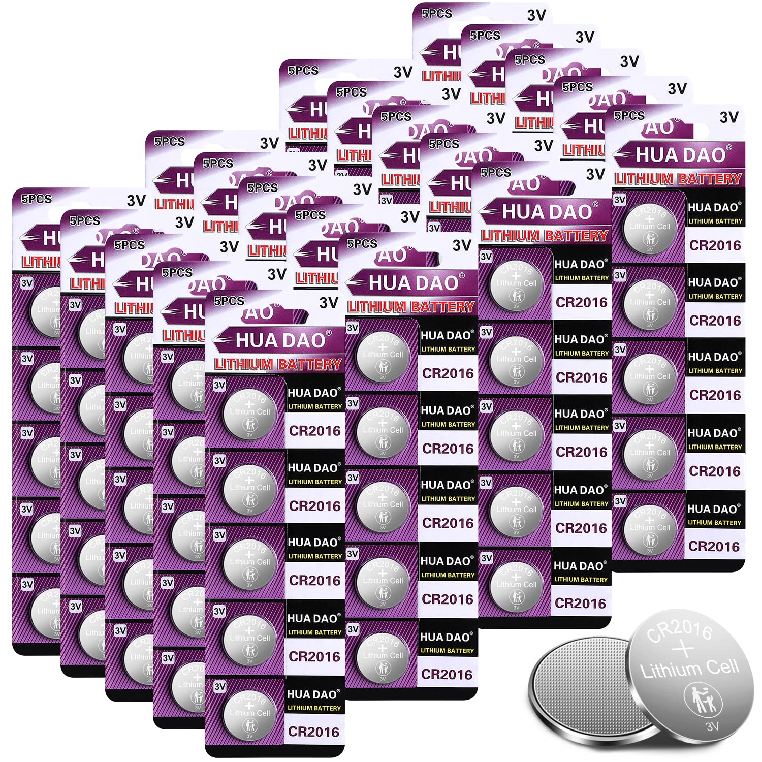 CR2016 Lithium Batteries (100 Pack) for Electronics, Watch Enthusiasts - Long Life & High Capacity
| CR2016 Battery (10